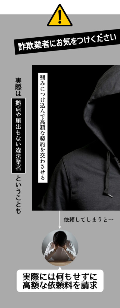 別れさせ屋や復縁工作屋は詐欺業者が多い