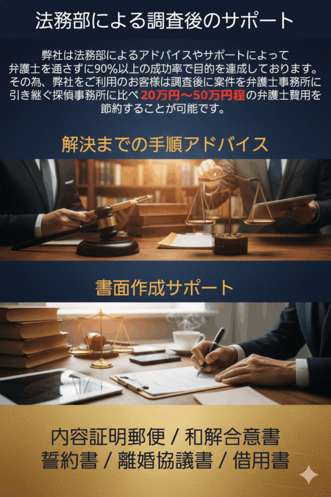 法務部による調査後のサポート