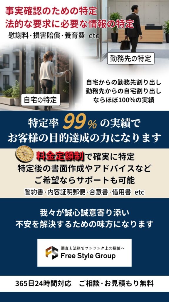 自宅や勤務先の特定調査