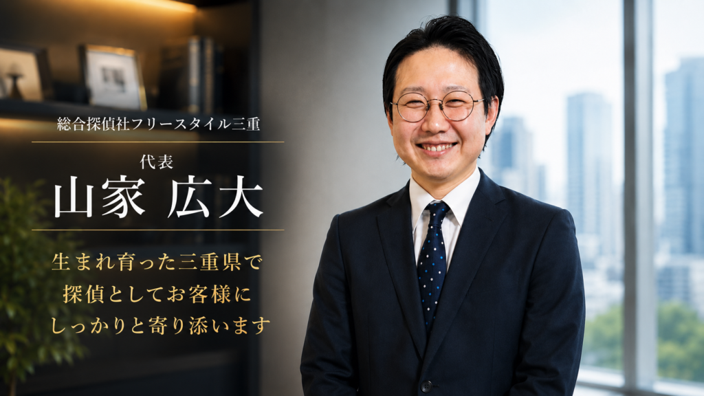 総合探偵社フリースタイル三重代表の山家広大