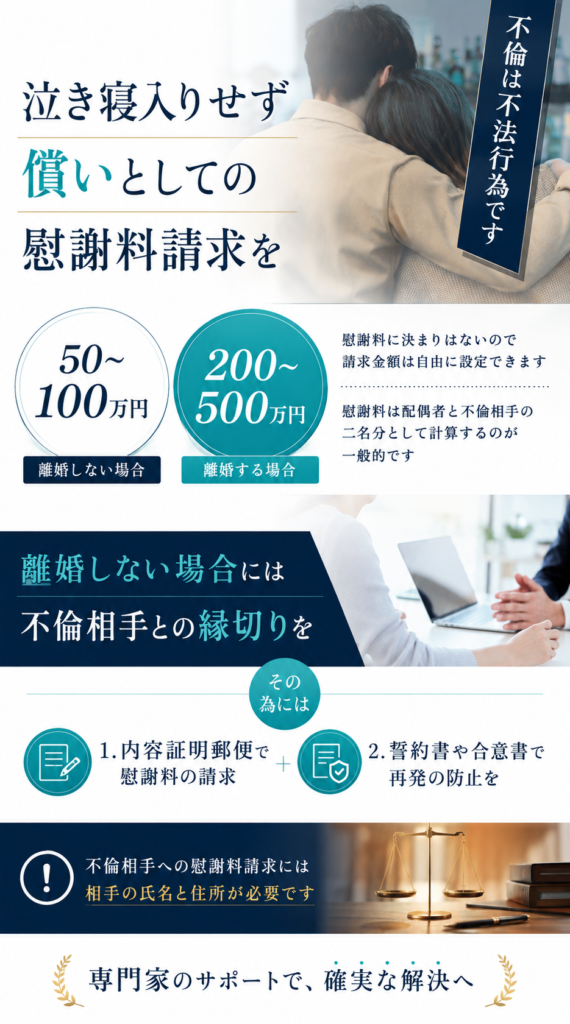 不貞行為の慰謝料請求解説