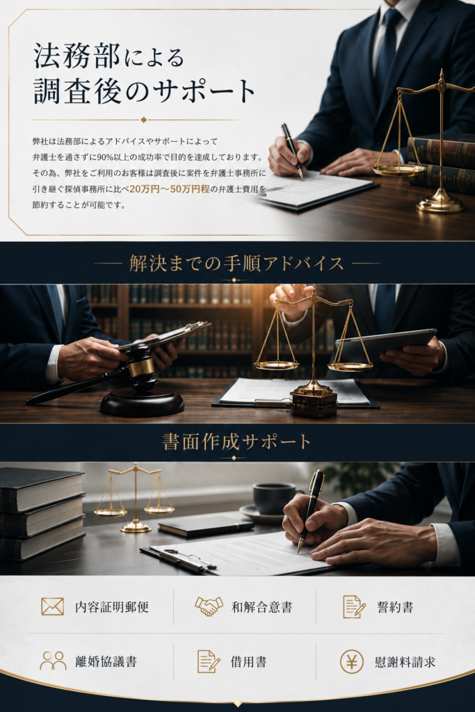 法務部によるアフターサポート