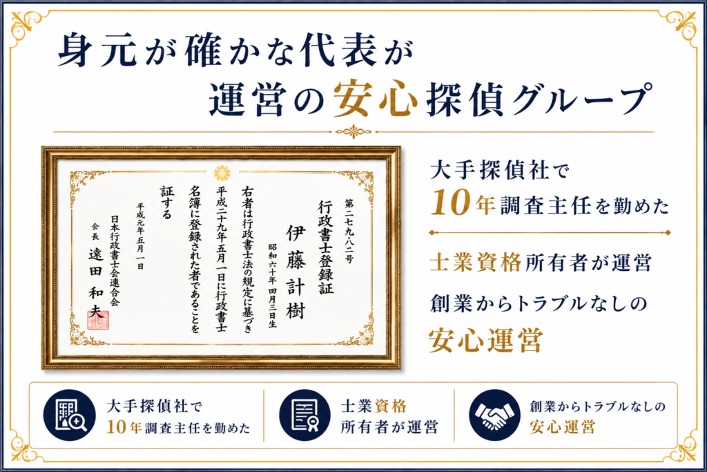行政書士運用の安心探偵グループ