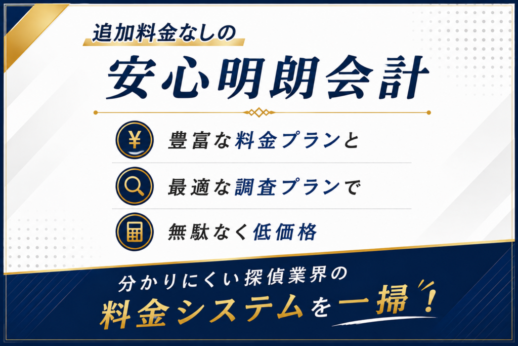 低料金かつ分かりやすい明朗会計
