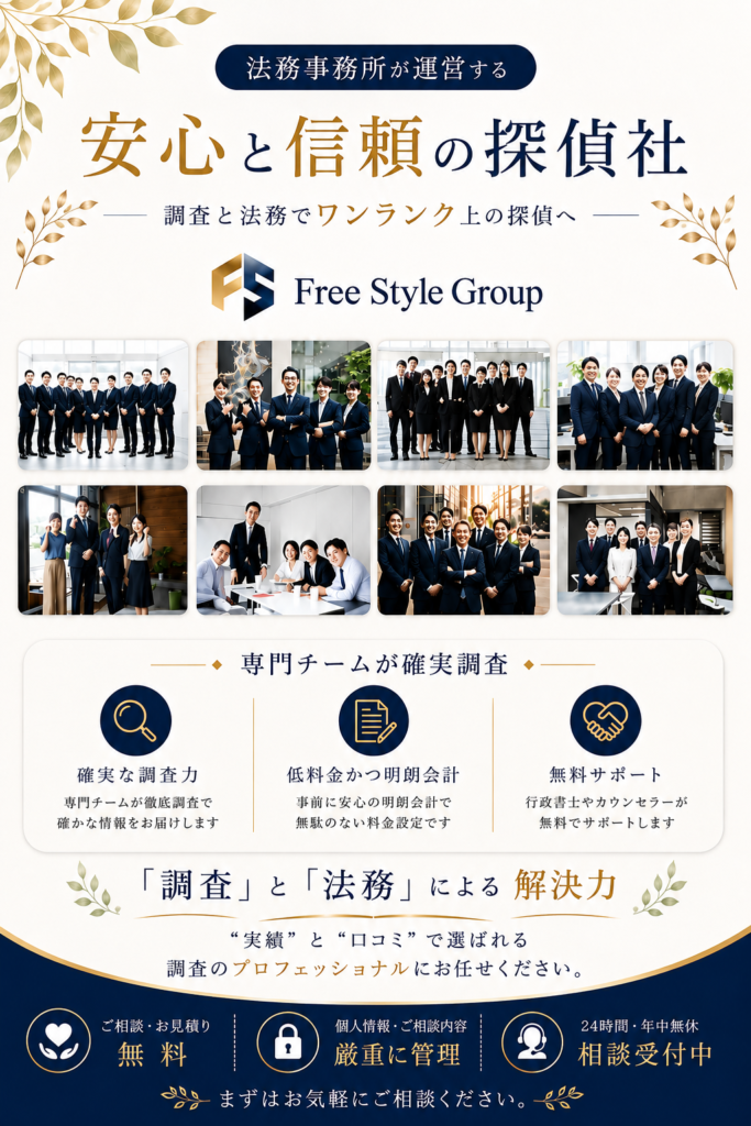 調査と法務に強い総合探偵社フリースタイルグループの概要